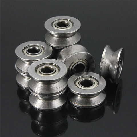 10pcs New 624VV 4mm High-carbon Steel V-Groove Pulley Sealed Ball Bearings Wire Guide Pulley Wheels Roller ► Photo 1/6