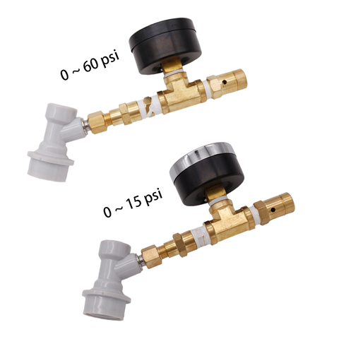 Ball Lock Spunding Valve with Gauge Adjustable Pressure Relief Valve Assembly with Gauge Beer Brewing Equipment ► Photo 1/6