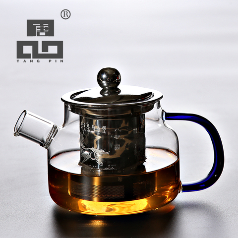 TANGPIN heat-resistant glass teapot with infuser kettle for flower tea pot glass tea set ► Photo 1/5