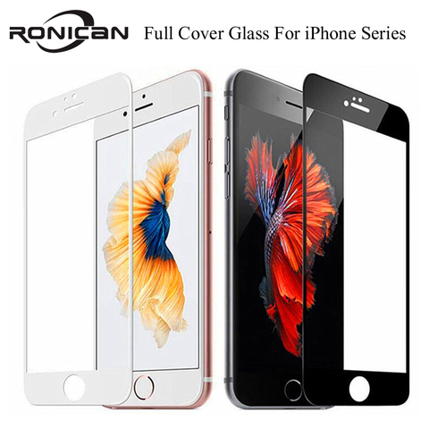 9H Full Coverage Cover Tempered Glass For iPhone 7 8 6 6s Plus Screen Protector Protective Film For iPhone X XS Max XR 5 5s SE ► Photo 1/6