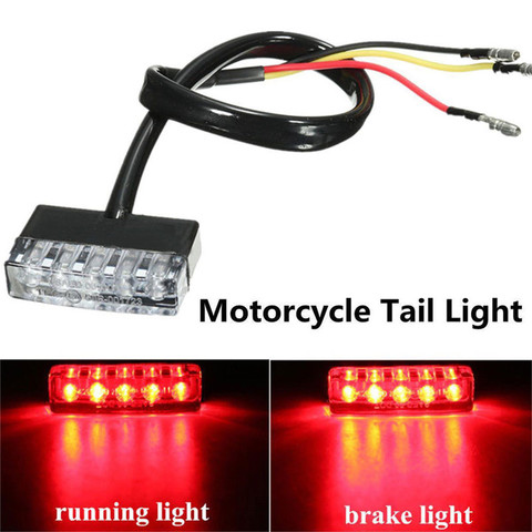 High Power Motorcycle Scooter ATV Bike Red Rear Tail 12V Mini 5 LED Universal Low Consumption Stop Brake Light Lamp#267655 ► Photo 1/6