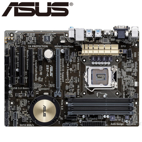 ASUS Z97-K original motherboard LGA 1150 DDR3  i7 i5 i3 CPU 32G SATA3 USB2.0 UBS3.0 Z97  used  desktop motherboard ► Photo 1/3