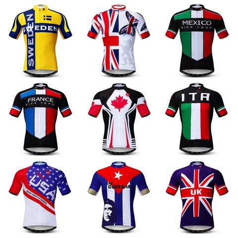 UK Cycling Jersey men Bike Jerses 2022 road MTB bicycle clothes sportswear maillot Racing top France canada USA Norway australia ► Photo 1/6