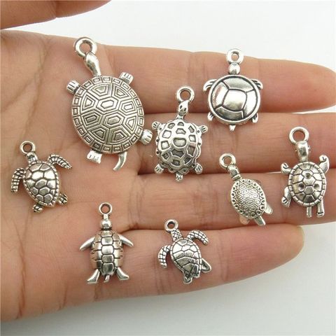 B8Q266 Mixed 8pcs/set Alloy Sea Animal Turtle Tortoise Pendant Making Fit Necklaces Jewelry Accessories ► Photo 1/5