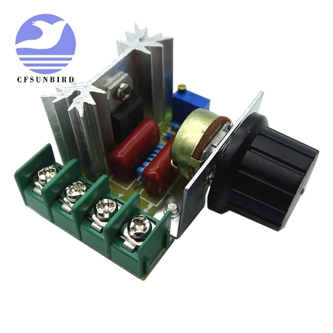 CFsunbird Smart Electronics 220V 2000W Speed Controller SCR Voltage Regulator Dimming Dimmers Thermostat ► Photo 1/2