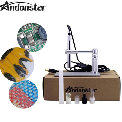 Andonstar 2MP USB Digital Microscope 500x 8 LED usb Microscope Video Camera Stand usb magnifier ► Photo 1/4