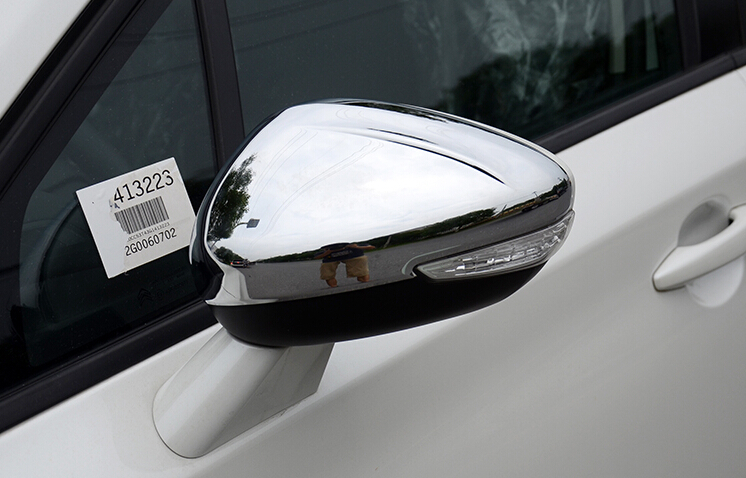 Wing Mirror Cover Cap 2pcs For Peugeot 2008 208 2013 2014 2015 2016 2017  Silver ABS Chrome Car Plated Side Rearview Mirror Cover Trim Rearview Mirror  Cover : : Automotive