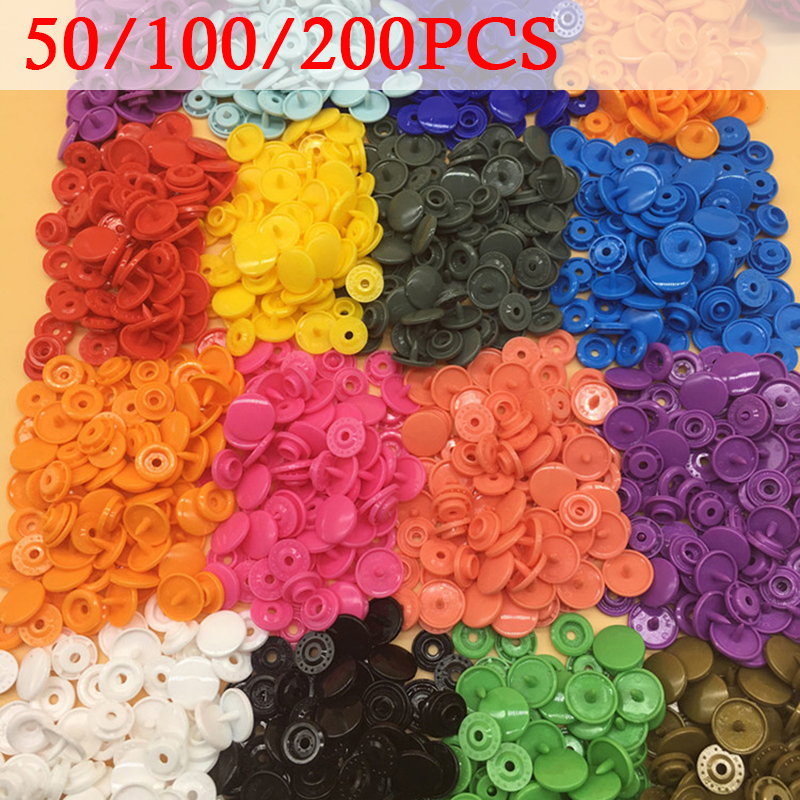 100/150/200 Sets  T5 Baby Resin Snap Buttons Plastic Snaps Clothing Clip Garment Accessories Press Stud Fasteners Poppers ► Photo 1/6