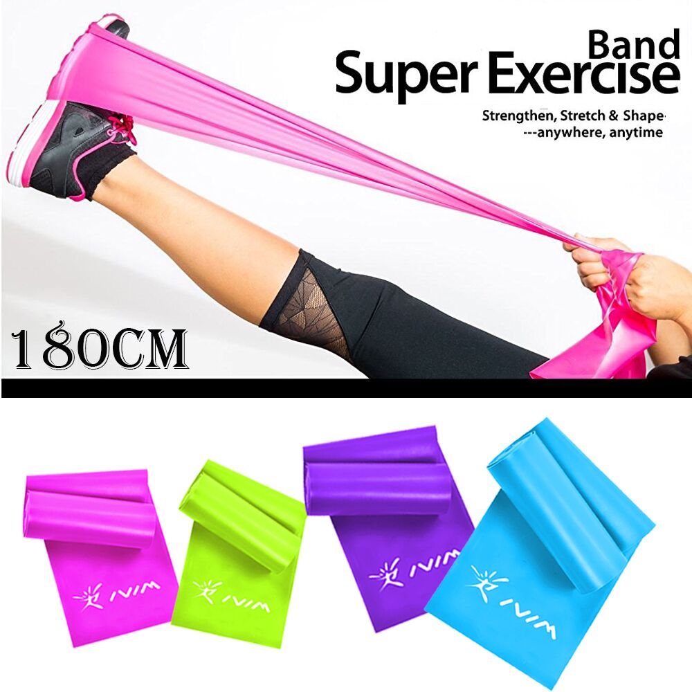 0.35-1.1mm Latex Rubber Yoga Resistance Bands Pilates Gym Fitness Equipment 