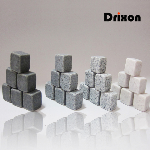 Drixon 100% Natural Whiskey Stones Sipping Ice Cube Whisky Stone Whisky Rock Cooler Wedding Gift Favor Christmas Bar ► Photo 1/6