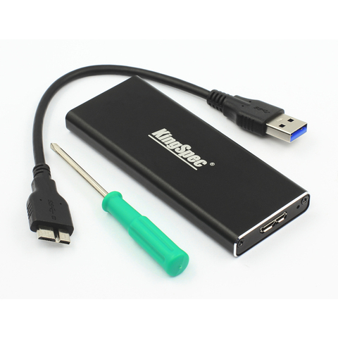 2242 2260 2280mm M.2 NGFF (SATA) SSD To USB 3.0 External HD Hard Drive Enclosure Storage Case Adapter Support  B KEY SOCKET ► Photo 1/6