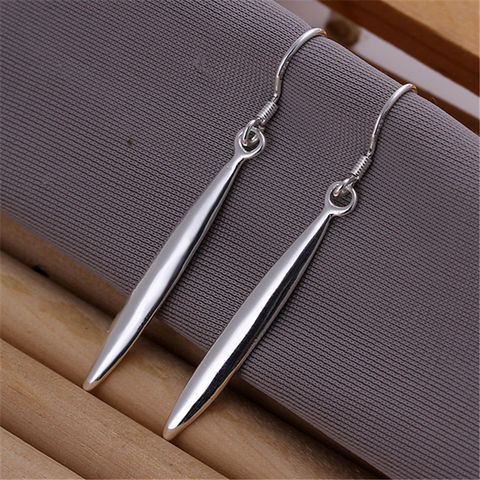 DOTEFFIL 925 Sterling Silver Double Needle Drop Earrings For Woman Wedding Engagement Party Fashion Charm Jewelry ► Photo 1/4