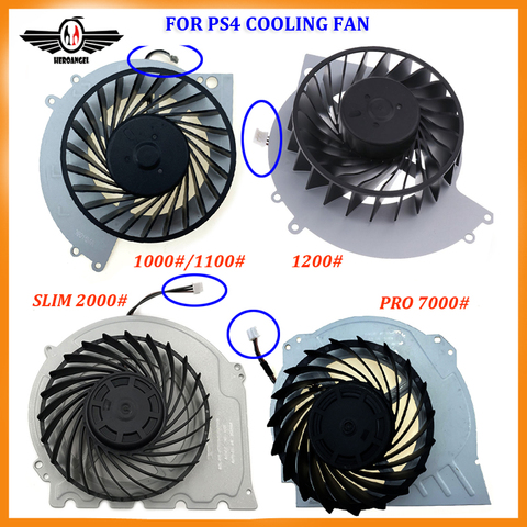 Internal Cooling Fan 3 Pin Connecter For SONY for Playstation 4 ( PS4 ) 1000/1100 1200 2000 7000# Model Lighter CPU Cooler Fans ► Photo 1/6