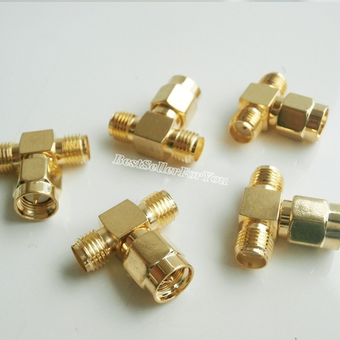 1Pcs SMA Male to Two SMA Female Triple T RF Adapter Connector 3 Way Splitter ► Photo 1/6