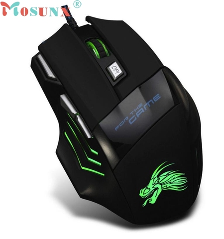 Top Quality Hot Selling Fashion Design 5500 DPI 7 Button LED Optical USB Wired Gaming Mouse Mice For Pro Gamer JUL 11 18Apr12 ► Photo 1/5