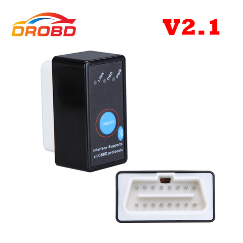 Diagnostic Tool Auto Code Reader Super Mini ELM327 V2.1 ELM 327 Bluetooth OBD-II OBD OBD2 Scanner  with Power Switch ► Photo 1/5
