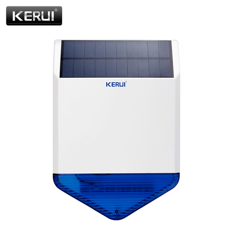 Original KERUI wireless outdoor Solar siren panel KR-SJ1 For KERUI Alarm System security with flashing response sound ► Photo 1/5