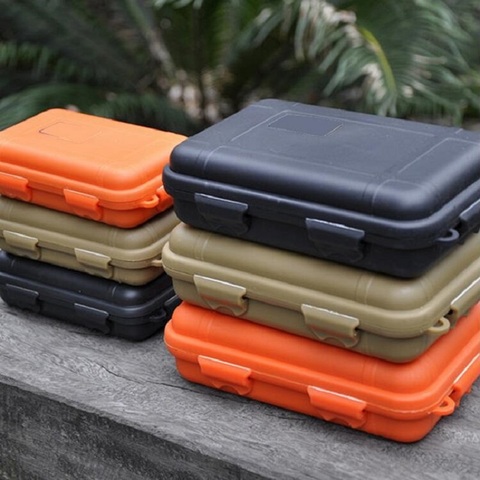 Outdoor Portable Shockproof Waterproof Boxes Survival Storage Case Box Anti Pressure Small / Large Size EDC Travel Sealed Case ► Photo 1/6