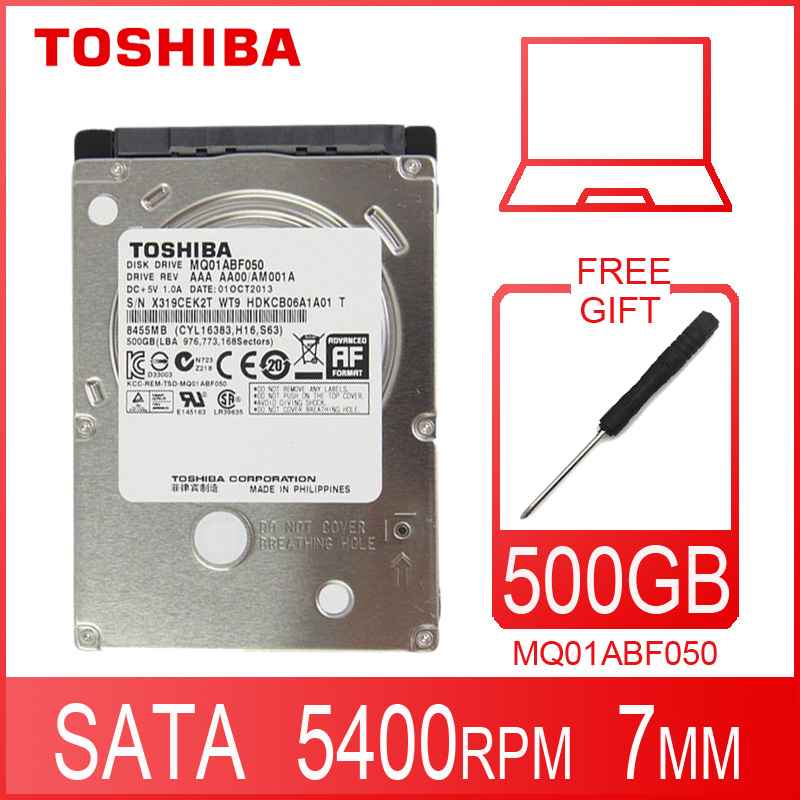 TOSHIBA Laptop Hard Drive Disk 500GB 500G Internal HDD HD