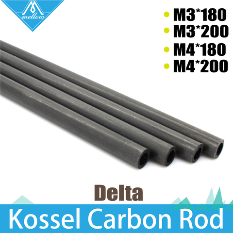 1Set  3D Printer Accessories Kossel Delta Kossel 5*3mm 6*4mm 18cm 20cm Fiber Carbon Rod Parallel Arm Suitable for Mini 5347 ► Photo 1/6