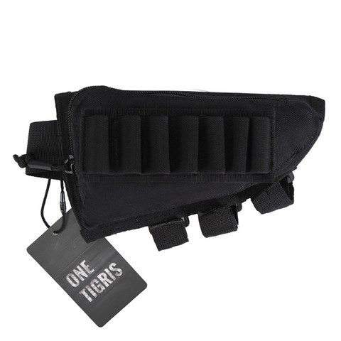 OneTigris Tactical Buttstock Shotgun Rifle Stock Ammo Portable Pouch Shell Cartridge Holder Pouch for Outdoor Hunting Survival ► Photo 1/6