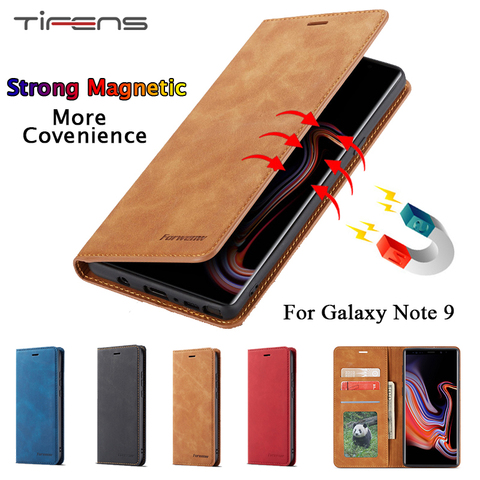 Luxury Leather Note9 Case For Samsung Galaxy Note 9 Magnetic Wallet Flip Card Holder Stand Book Bag 360 Protection Cover Carcasa ► Photo 1/6