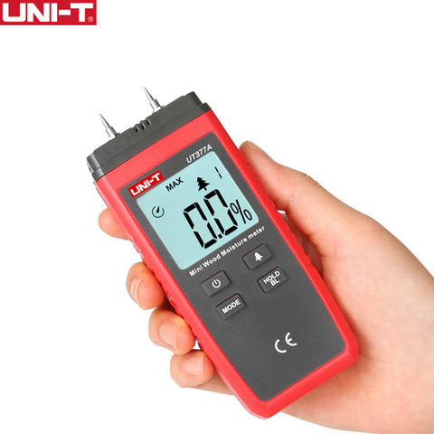 UNI-T UT377A Digital Wood Moisture Meter Hygrometer Humidity Tester for Paper Plywood Wooden Materials LCD Backlight ► Photo 1/6