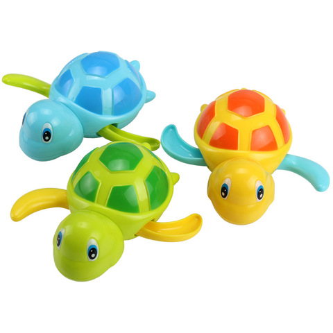 Single Sale Cute Cartoon Animal Tortoise Classic Baby Water Toy Infant Swim Turtle Wound-up Chain Clockwork Kids Beach Bath Toys ► Photo 1/6