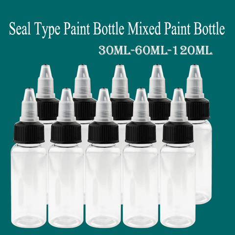 Model Paint Mixed Bottle Empty Paint Bottles Storage Bottle 30ml 60ml with Mixing  Steel Ball Hobby Painting Tools Accessory ► Photo 1/6