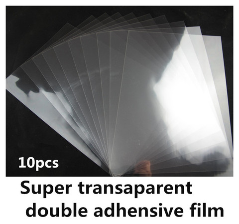 100% transparent Double Sided Adhesive Film pieces as sample A4/A3 size with strong glue ► Photo 1/1