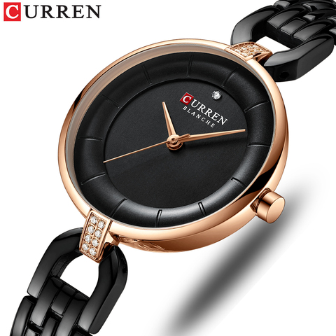 CURREN Quartz Women Luxury Rhinestone Clock Woman Gift Charming Ladies Stainless Steel Bracelet Women Wristwatch Montre femme ► Photo 1/6