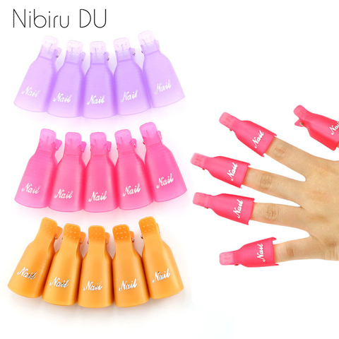 Plastic Nail Art Soak Off Cap Clips UV Gel Polish Remover Wrap Tool Fluid for Removal of Varnish Manicure Tools ► Photo 1/6
