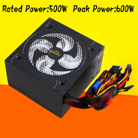 PC PSU Computer Power Supply Rated 500W 500 Watt 12cm Fan 12V ATX PC Power Supply GOLD 80PLUS For Game Office ► Photo 1/6