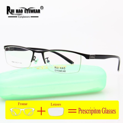Prescription Eyeglasses High Elasticity Glasses Frame Rectangle Design Optical Glasses Myopia Progressive Resin Spectacles ► Photo 1/6
