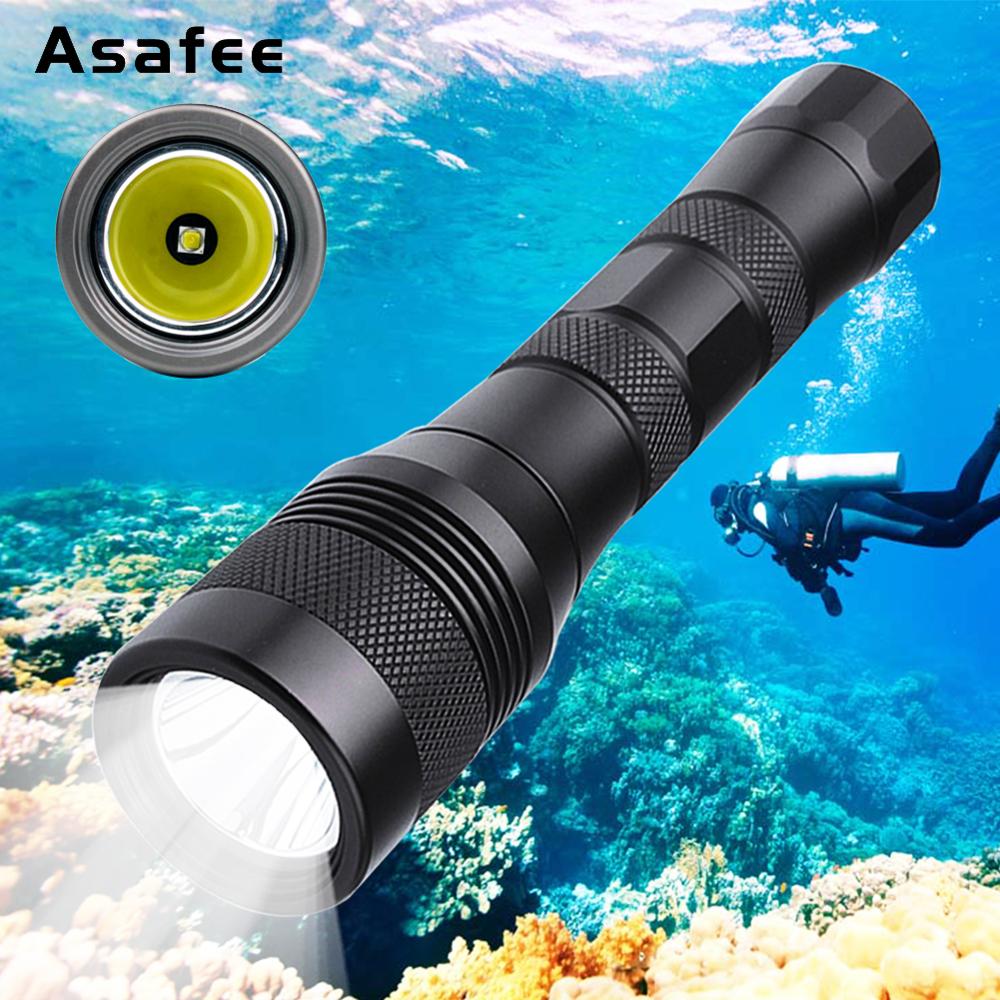 Professional LEDs Diving Flashlight Waterproof Underwater Scuba Diver Torch 