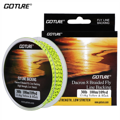 Goture 100M/109Yrd Fly Fishing Backing Line 8 Strands Fishing Line 20/30lb For Fly Fishing ► Photo 1/6
