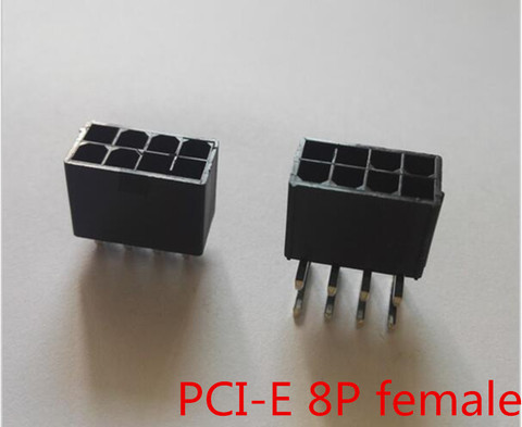 5559 4.2mm black 8P female socket Straight or Curved needle for PC computer ATX graphics card GPU PCI-E PCIe Power connector ► Photo 1/4