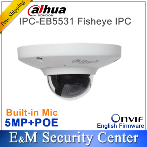 Original dahua IPC-EB5531 replace IPC-EB5500 5MP Panoramic English 5MP Network Fisheye Camera IP H264 H265 POE with dahua logo ► Photo 1/1