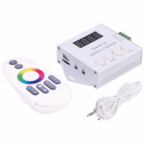DC5V-24V WS2812B WS2811/WS2813/USC1903 Magic LED tape digital colorful music X2 controller with RF touch remote Max 1000pixels ► Photo 1/6