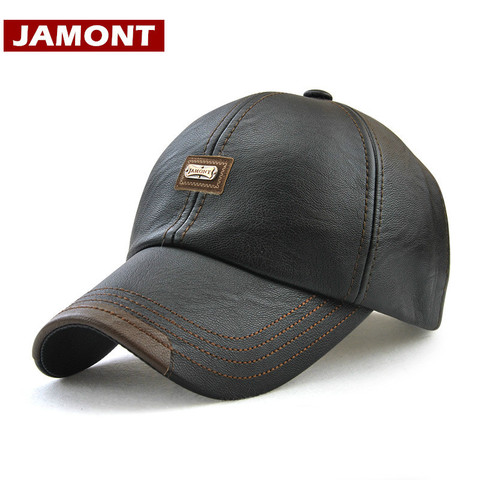 [JAMONT] 2022 Men Baseball Cap Snapback Hat Outdoor PU Leather Hats Male Fashion Caps Casquette ► Photo 1/6