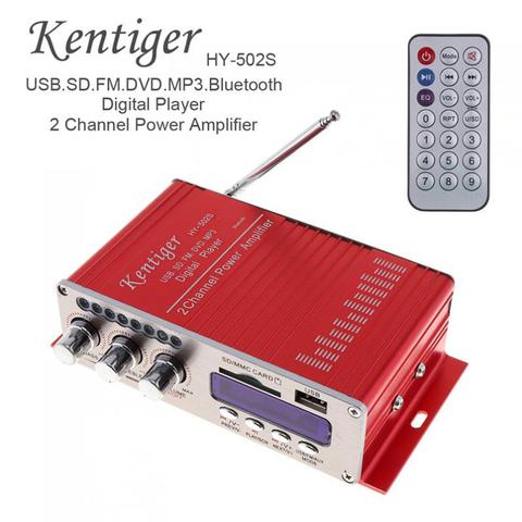 HY-502S 2-CH HI-FI Digital Bluetooth Audio Player Car Amplifier FM Radio Stereo Player Support SD / USB / MP3 / DVD Input ► Photo 1/6