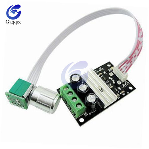 DC 12V 24V PWM Motor Speed Controller Adjustable Reversible Reverse Regulator Module Extended Knob Switch Control 3A 80W 6V-28V ► Photo 1/4