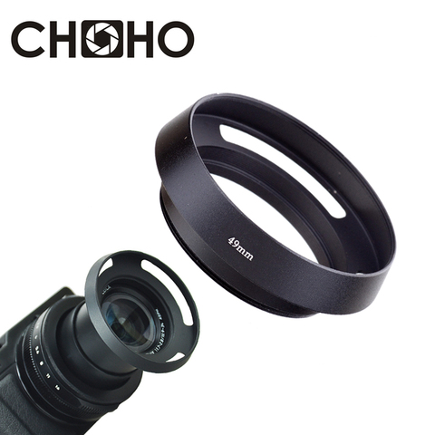 Camera Lens Hood Metal Vented 49mm 52mm 58mm 55mm 62mm 67mm 72mm 77mm Screw-in Lente Protect For Canon Nikon Sony Leica Olympus ► Photo 1/6