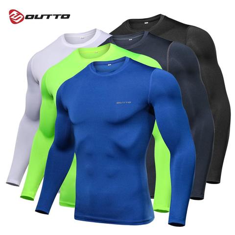 Outto Men's Cycling Base Layers Long Sleeves Compression Quick Dry Fitness Gym Running Bicycle Underwear ► Photo 1/6