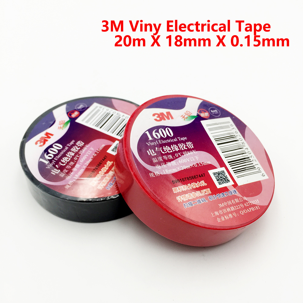 Good Quality 1Pcs White 3M 1500 Vinyl Electrical Tape Insulation Adhesive Tape 