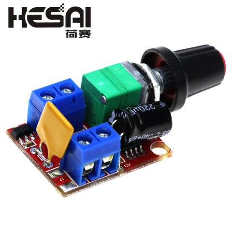 Mini DC Motor PWM Speed Controller 3V-35V Speed Control Switch LED Dimmer 5A ► Photo 1/2