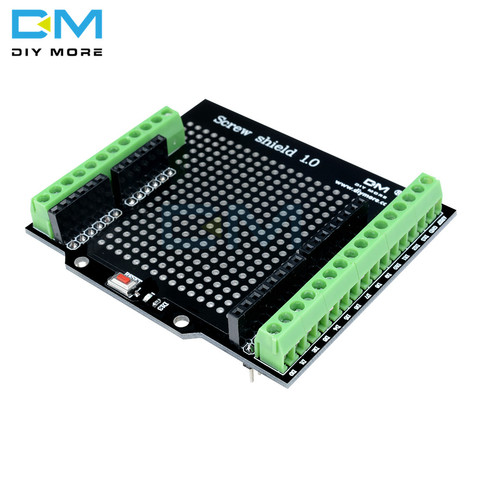 Proto Screw Shield for Arduino Open Source Reset Button D13 LED NEW For Breadboard 3.81 Terminal Double-sided PCB SMT Solder DIY ► Photo 1/6