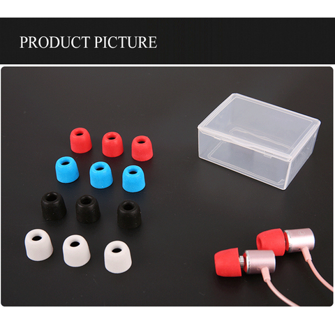20 pcs/10pair ANJIRUI T200 Ear Pads/cap (L M S) 4.5mm caliber Ear plugs Cotton Tips Foam Memory T200 Ear Pads Sponge ear cushion ► Photo 1/6