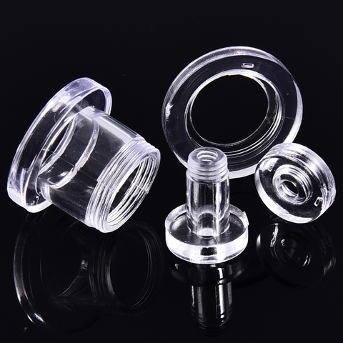 2Pcs Acrylic Ear Plugs and Tunnels Ear Gauges Clear Screw Ear Expanders Ear Stretchers Plugs and Tunnels Body Piercing Jewelry ► Photo 1/6