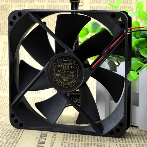 Mute chassis fan 12025 12CM D12SH-12 12V 0.30A cooling fan For Yate Loon Yuet Lun ► Photo 1/4